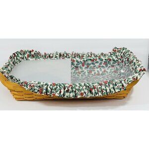 Longaberger 2003 Hostess Serve zit Up Basket Handwoven Brown Retired Christmas